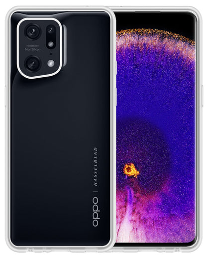 Forterra OPPO Find X5 Hoesje Siliconen Backcover Lichtgewicht - Transparant