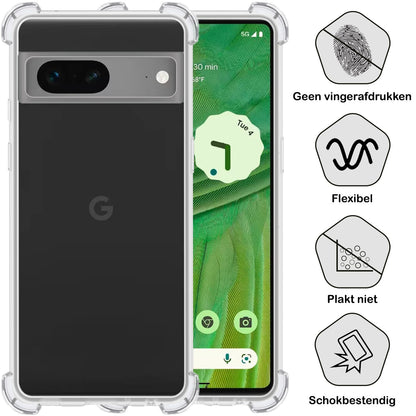 Forterra Google Pixel 7 Hoesje Shockproof Backcover Siliconen - Transparant