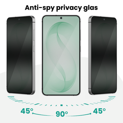 Forterra Privacy Screenprotector Geschikt voor Samsung Galaxy S26 - Met Installatie Kit - Privacy - Beschermglas - Flexibel Glas - Tempered Glass - Screen Protector