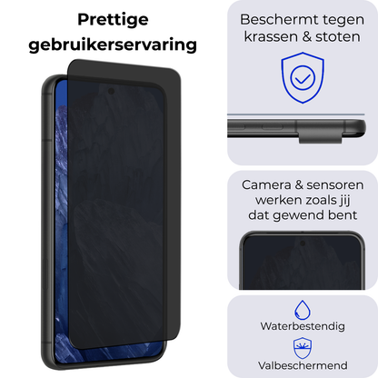 Forterra Google Pixel 8a Screenprotector Gehard Glas - Privacy