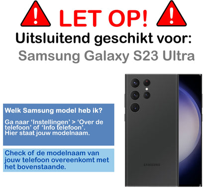 Forterra Samsung S23 Ultra Hoesje Siliconen Backcover Lichtgewicht - Rood
