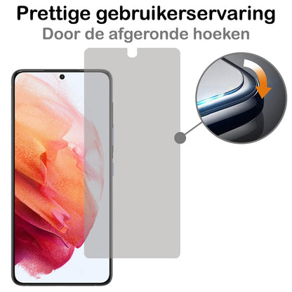 Forterra Samsung S21 Plus Screenprotector Gehard Glas - Privacy