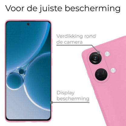 Forterra OnePlus Nord 3 Hoesje Siliconen Backcover Lichtgewicht - Lichtroze