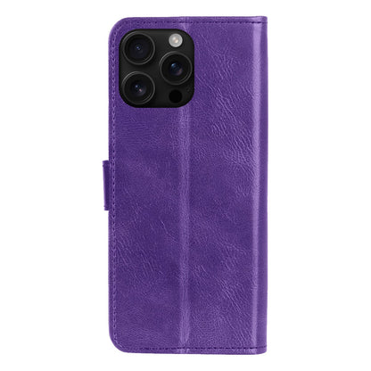 Forterra iPhone 16 Pro Hoesje Bookcase Cover met Kaarthouder - Paars