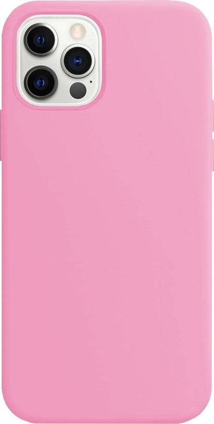 Forterra iPhone 12 Pro Max Hoesje Siliconen Backcover Lichtgewicht - Lichtroze