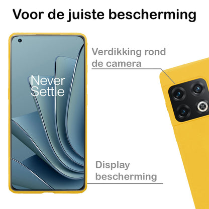 Forterra OnePlus 10 Pro Hoesje Siliconen Backcover Lichtgewicht - Geel
