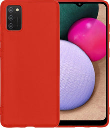 Forterra Samsung A02s Hoesje Siliconen Backcover Lichtgewicht - Rood
