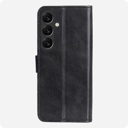 Forterra Samsung S25 Plus Hoesje Bookcase Cover met Kaarthouder - Zwart