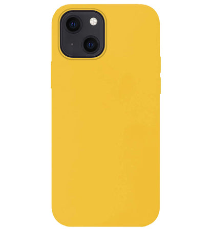 Forterra iPhone 14 Hoesje Siliconen Backcover Lichtgewicht - Geel