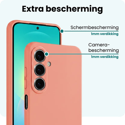 Forterra Samsung A27 Hoesje Siliconen Backcover Lichtgewicht - Perzik