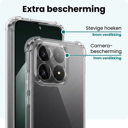 Forterra Xiaomi 15T Hoesje Shockproof Backcover Siliconen - Transparant
