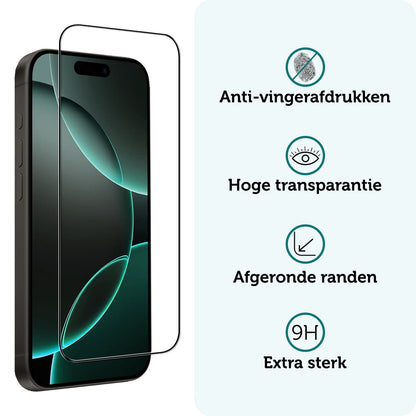 Forterra iPhone 16 Pro Max Screenprotector Gehard Glas - Full Screen