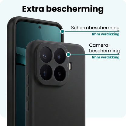 Forterra Xiaomi 17T Hoesje Siliconen Backcover Lichtgewicht - Zwart