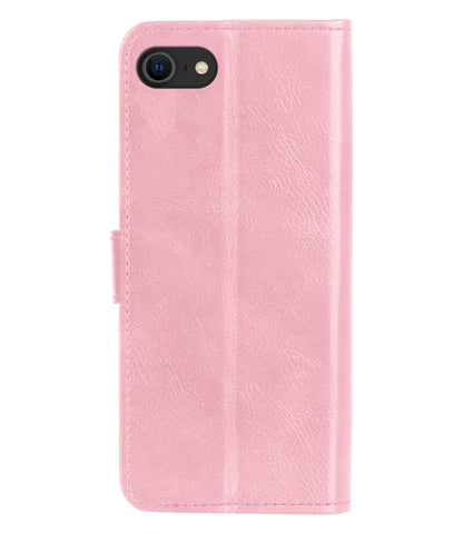 Forterra iPhone SE 2022 Hoesje Bookcase Cover met Kaarthouder - Lichtroze