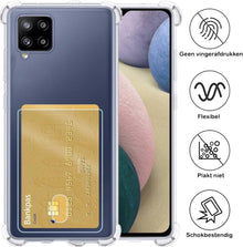 Forterra Samsung A12 Hoesje Kaarthouder Backcover Shockproof - Transparant