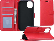 Forterra iPhone 11 Hoesje Bookcase Cover met Kaarthouder - Rood
