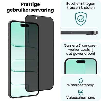 Forterra iPhone Air Screenprotector Gehard Glas - Privacy