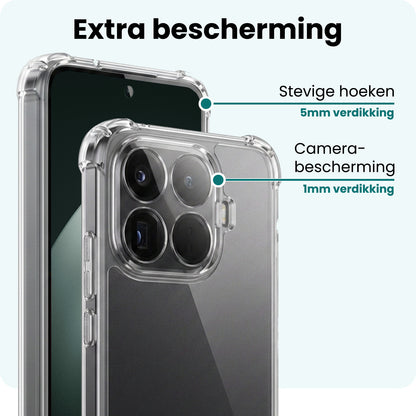 Forterra Xiaomi 15T Pro Hoesje Shockproof Backcover Siliconen - Transparant