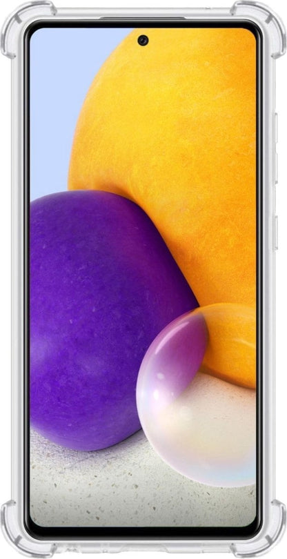 Forterra Samsung A72 Hoesje Kaarthouder Backcover Shockproof - Transparant