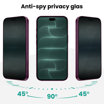 Forterra Privacy Screenprotector Geschikt voor Apple iPhone 18 Pro Max - Met Installatie Kit - Privacy - Beschermglas - Flexibel Glas - Tempered Glass - Screen Protector