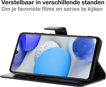 Forterra Samsung A42 Hoesje Bookcase Cover met Kaarthouder - Zwart