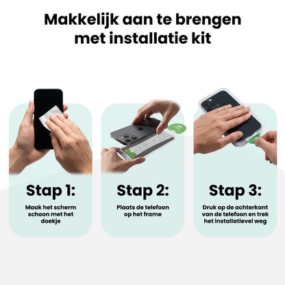 Forterra Privacy Screenprotector Geschikt voor Apple iPhone 15 Plus - Met Installatie Kit - Privacy - Beschermglas - Flexibel Glas - Tempered Glass - Screen Protector