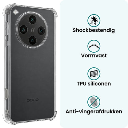 Forterra OPPO Find X8 Pro Hoesje Shockproof Backcover Siliconen - Transparant