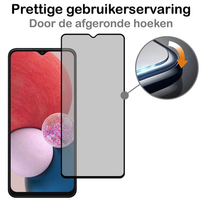 Forterra Samsung A13 5G Screenprotector Gehard Glas - Privacy