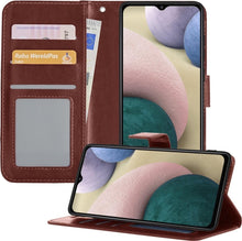 Forterra Samsung A12 Hoesje Bookcase Cover met Kaarthouder - Bruin
