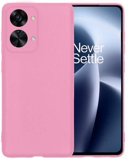Forterra OnePlus Nord 2T Hoesje Siliconen Backcover Lichtgewicht - Lichtroze
