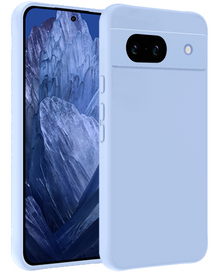 Forterra Google Pixel 8a Hoesje Siliconen Backcover Lichtgewicht - Lichtblauw