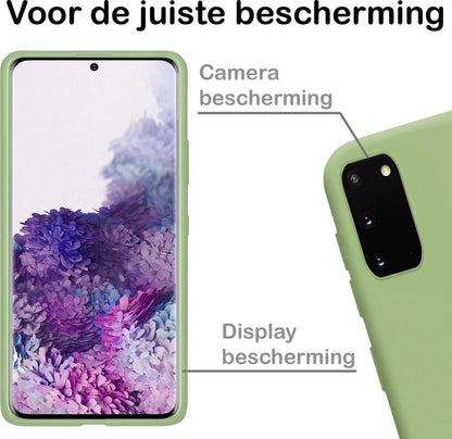 Forterra Samsung S20 Hoesje Siliconen Backcover Lichtgewicht - Groen