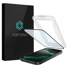 Forterra iPhone 16 Pro Max Screenprotector Flexibel Glas met Installatieframe