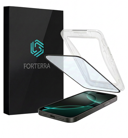 Forterra iPhone 16 Pro Max Screenprotector Flexibel Glas met Installatieframe