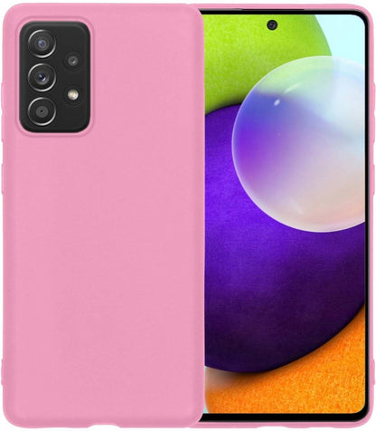 Forterra Samsung A52 Hoesje Siliconen Backcover Lichtgewicht - Lichtroze