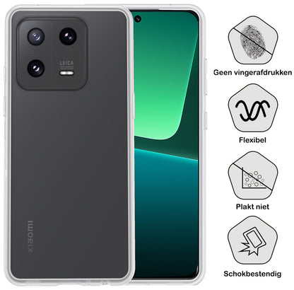 Forterra Xiaomi 13 Hoesje Siliconen Backcover Lichtgewicht - Transparant