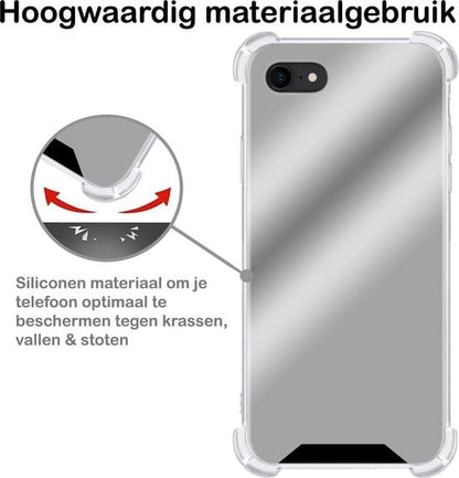 Forterra iPhone 8 Hoesje Shockproof Backcover Siliconen - Zilver