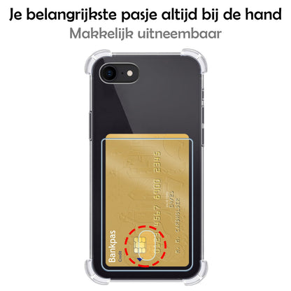 Forterra iPhone SE 2022 Hoesje Kaarthouder Backcover Shockproof - Transparant