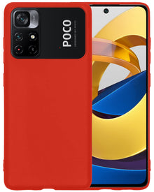 Forterra Xiaomi Poco M4 Pro 5G Hoesje Siliconen Backcover Lichtgewicht - Rood