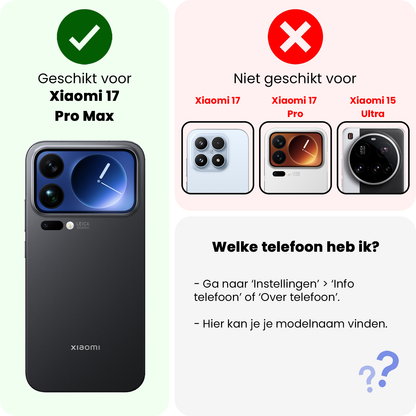 Forterra Xiaomi 17 Pro Max Screenprotector Gehard Glas - Anti-kras
