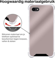Forterra iPhone 7 Hoesje Shockproof Backcover Siliconen - Rosé goud