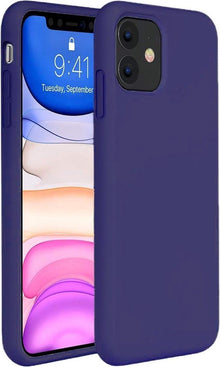 Forterra iPhone 11 Hoesje Siliconen Backcover Lichtgewicht - Donkerblauw