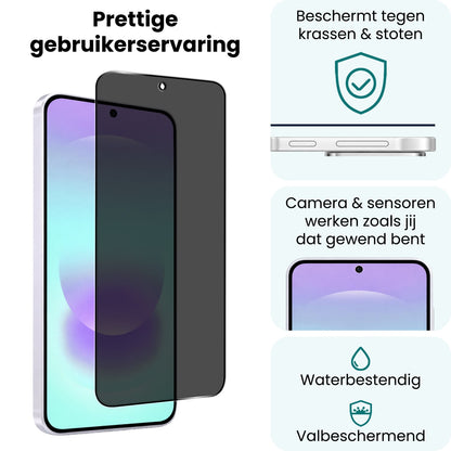 Forterra Samsung A37 Screenprotector Gehard Glas - Privacy