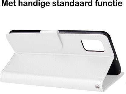 Forterra Samsung A51 Hoesje Bookcase Cover met Kaarthouder - Wit