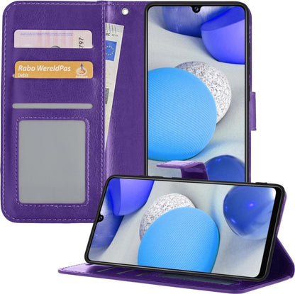 Forterra Samsung A42 Hoesje Bookcase Cover met Kaarthouder - Paars