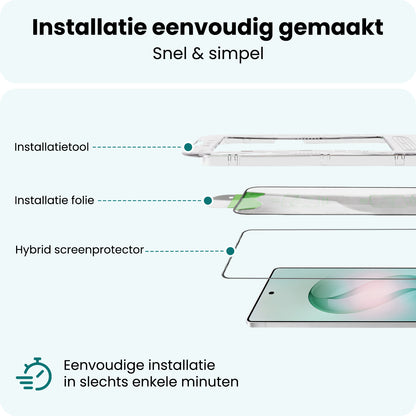 Forterra Samsung S26 Ultra Screenprotector Flexibel Glas met Installatieframe