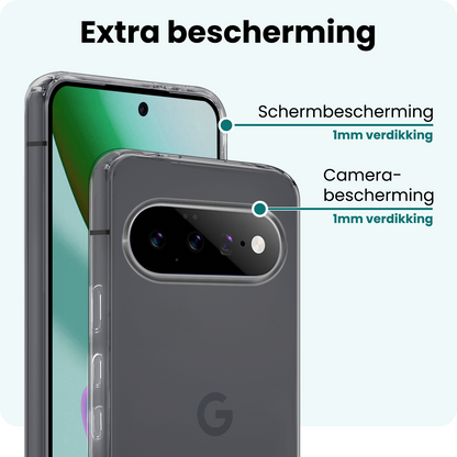 Forterra Google Pixel 11 Pro Hoesje Siliconen Backcover Lichtgewicht - Transparant