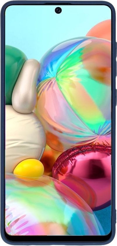 Forterra Samsung A71 Hoesje Siliconen Backcover Lichtgewicht - Donkerblauw