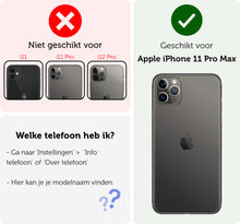 Forterra iPhone 11 Pro Max Hoesje Kaarthouder Hard Case Shockproof - Donkerblauw