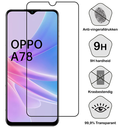 Forterra OPPO A78 5G Screenprotector Gehard Glas - Full Screen